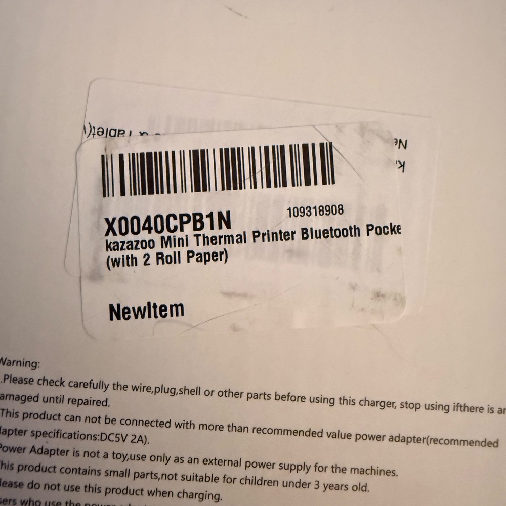 White Portable Label Printer - Picture 5 of 5